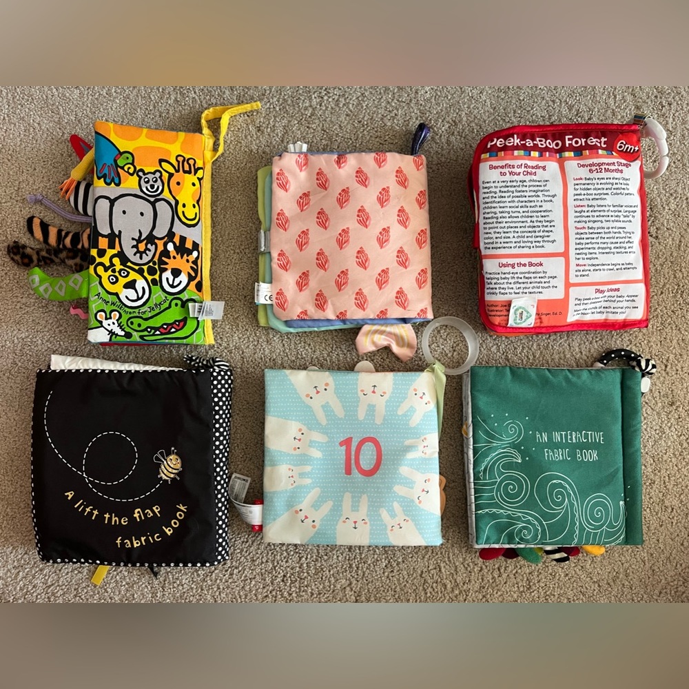 LOT Touch Feel Sensory Activity Cloth Books Manhattan Toy Skip Hop Jellycat - Picture 2 of 8